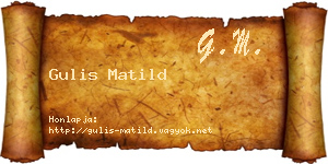 Gulis Matild névjegykártya